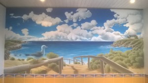 Fresque murale salle de bain - Acrylique - 300x150cm - 2015