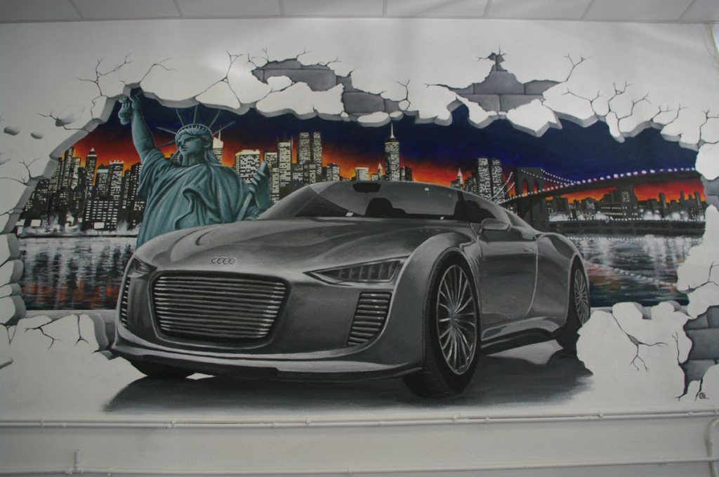 fresque clg automobiles audi e-tron carrosserie gomes saint-claude