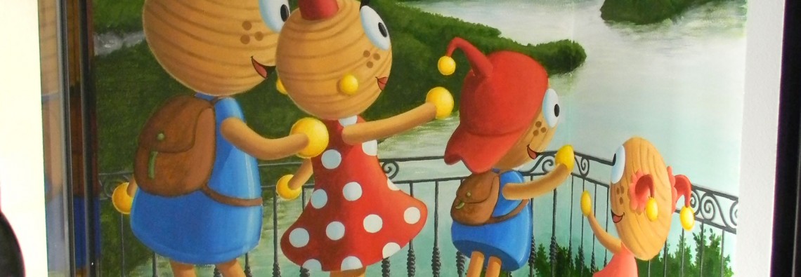 fresque murale hotel du Lacuzon à Moirans