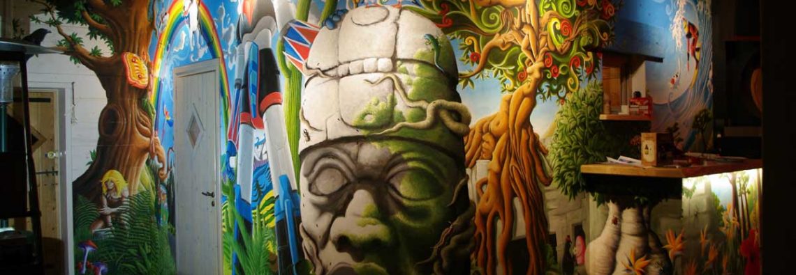 fresque psychedelique Goldorak Rahan