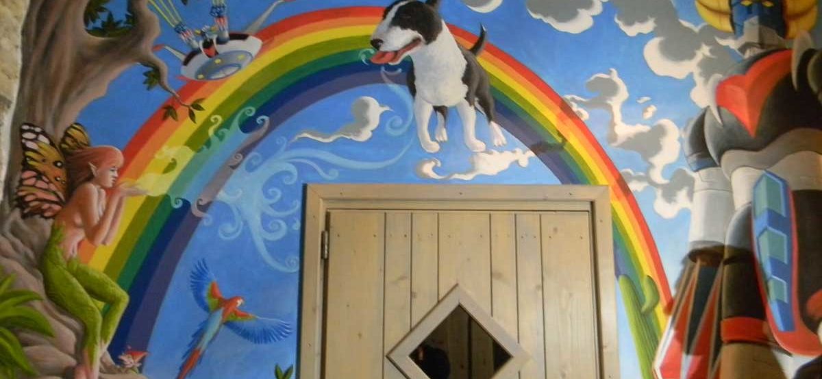 peinture murale psychedelique Ravilloles dans le Jura
